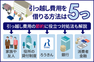 引っ越し費用が足りない時におすすめ！お金を借りる5つの方法と節約術をご紹介